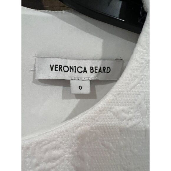 NWOT Veronica Beard White Channing Long Sleeve Sheath Dress SIZE 0 - Picture 6 of 6